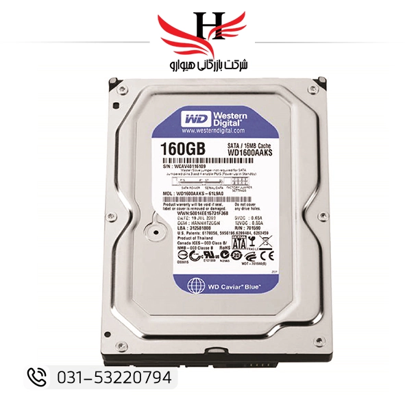 هارد لپ تاپی استوک وسترن دیجیتال WD Blue ظرفیت 160 گیگابایت مناسب لپ تاپ